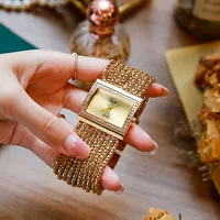 AliExpress хит продаж популярные женские модные часы квадратные внешнеторговые браслеты производитель прямые продажи часы со стразами A010