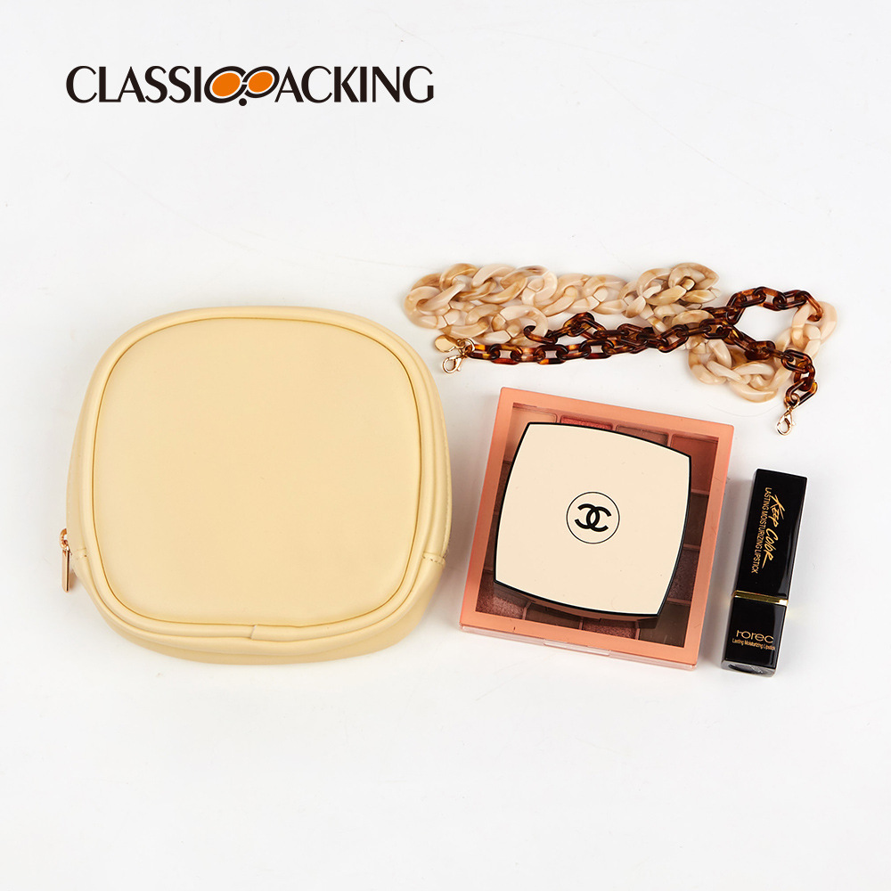 Simple estilo ins bolsa de cosméticos portátil material de PU mini bolsa de almacenamiento portátil sobre rojo pequeño monedero de identificación