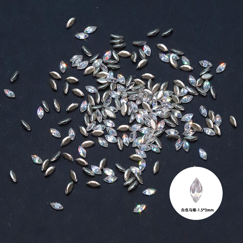지르콘 화이트 후작 1.5*3mm【ZX069-06】