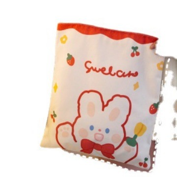 Bolsa de lona portátil impreso logo publicidad compras regalo cremallera lápiz algodón Lino cordón en blanco en stock bolsas al por mayor