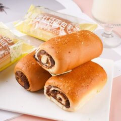 全麦ココナツ香赤豆パンの箱全体が古いあんサンドイッチ朝食パンのフラッグシップ食品を独立して包装する