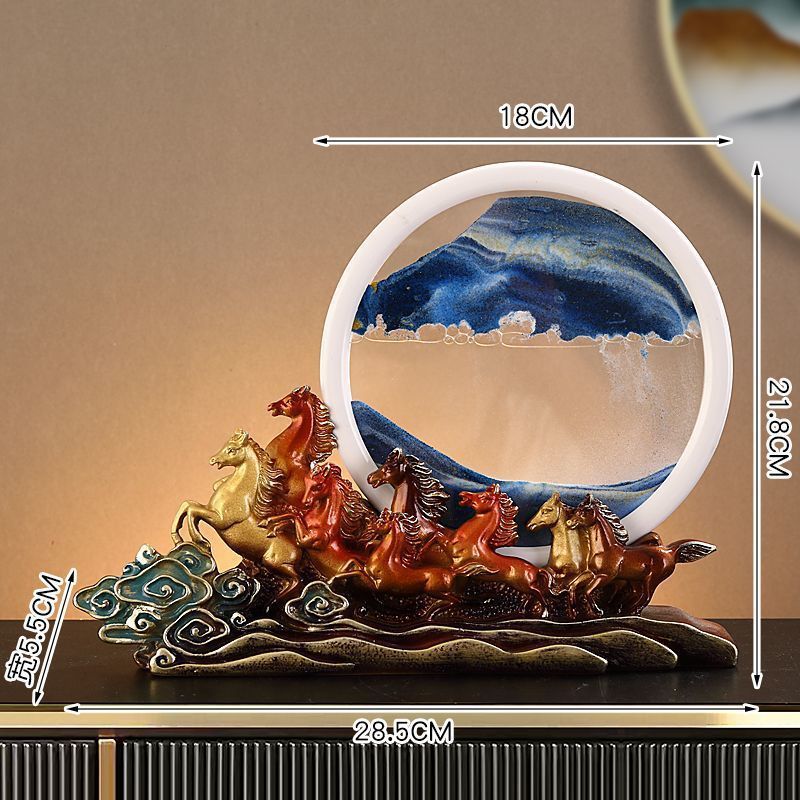 新しい中国風の馬の装飾品、リビングルーム、玄関ホール、ワインキャビネット、書斎、デスクトップ装飾、新築祝い、開店祝いのギフト、馬がすぐに完成します∑|undefined