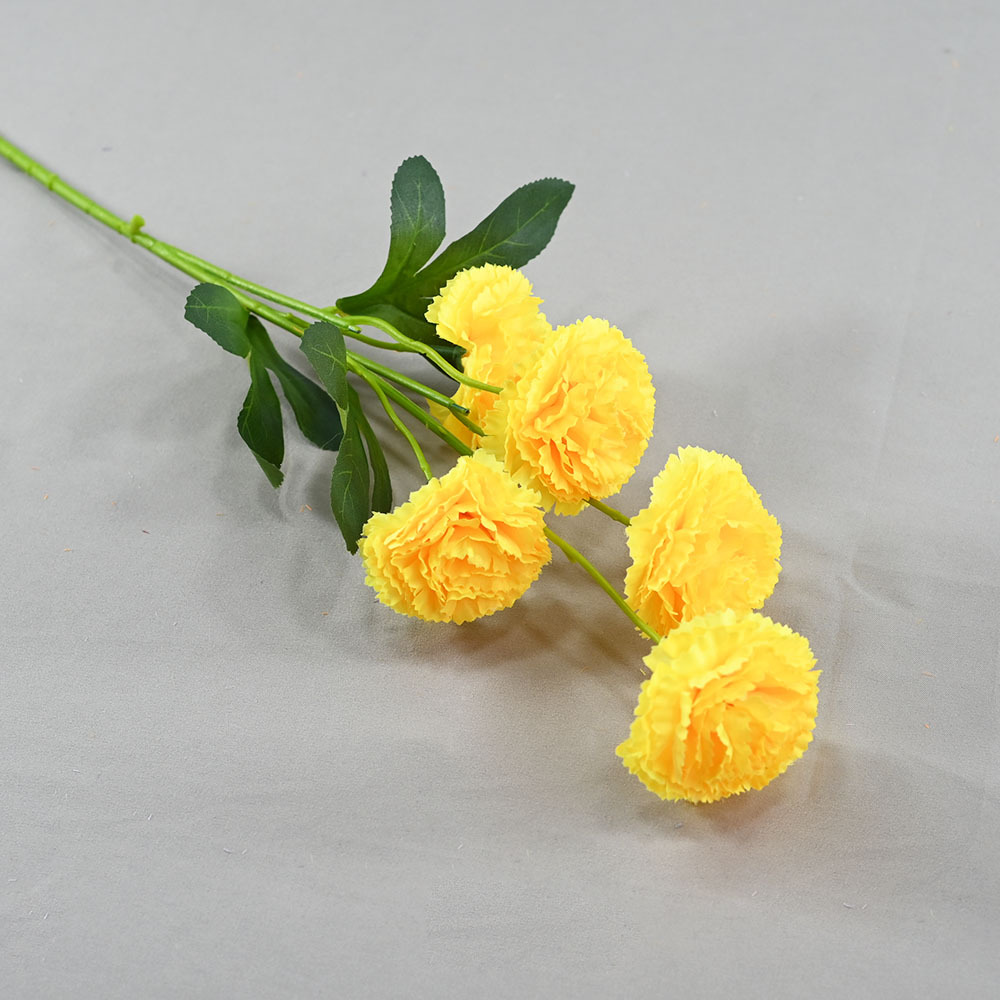Suministro spot de flores de claveles de 5 gargadas Día de la Madre Día del Maestro sala de estar decoración fábrica de flores de seda al por mayor