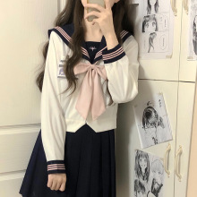 秋柚语【秋柚语】原创正版水手服jk制服校供学院风短袖基础款套装