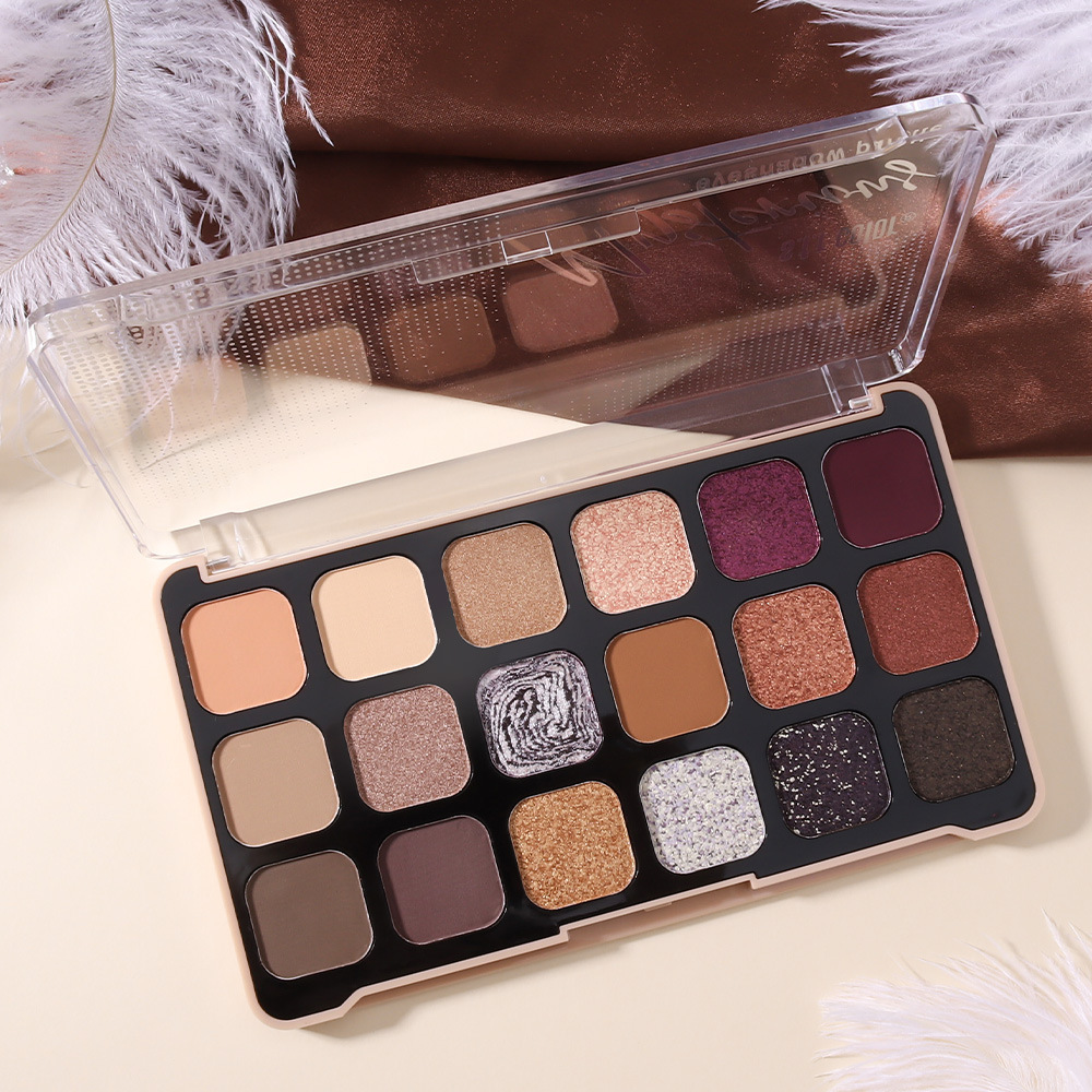 Nuevos productos transfronterizos pueden personalizar el servicio mate perlado de baja saturación pura 18 color de sombra de ojos maquillaje al por mayor image 4