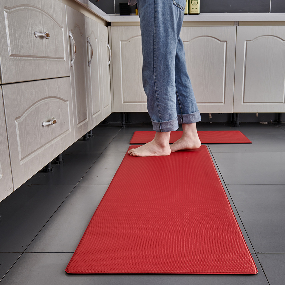 Combinación de alfombra de piso de cocina de PVC transfronterizo antideslizante a prueba de aceite borrable simple hogar alfombra larga alfombra impermeable resistente a las manchas