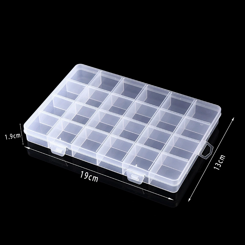 Plastic storage box, storage system, beads, accessory, 24 cells, 28 cells, DIY