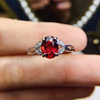 Ruby tourmaline one size ring, fashionable jewelry, accessory, internet celebrity, simple and elegant design