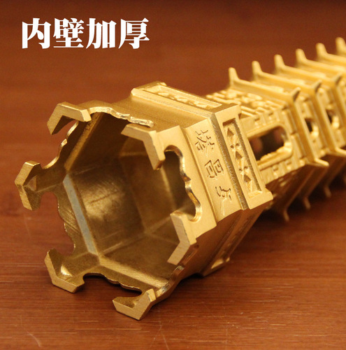 Manufacturer wholesale pure brass Wenchang Tower ornaments 9 ninth floor 13 thirteenth floor study desk decoration crafts
