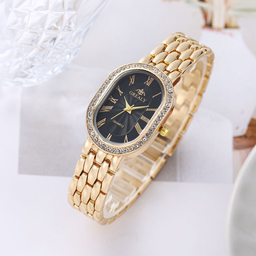 Nuevo reloj de lujo transfronterizo con diamantes de imitación para mujer, esfera multicolor en forma de barril, temperamento de moda, cinturón de acero romano, reloj para mujer image 8