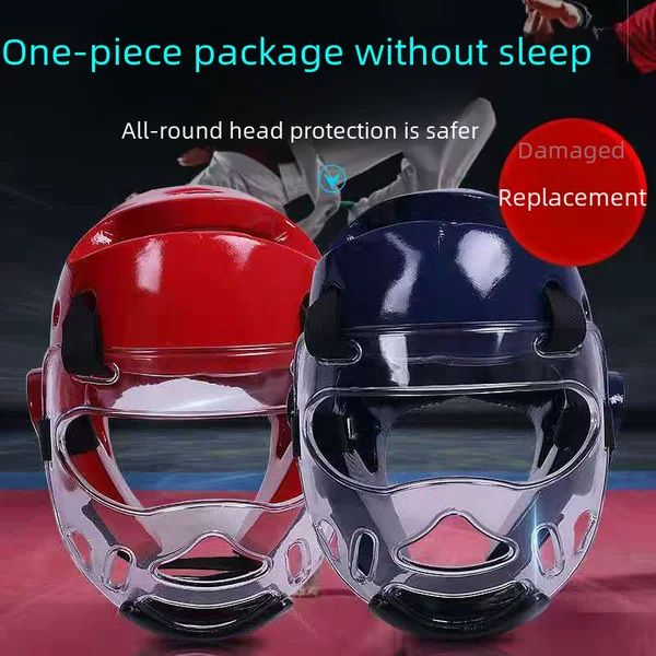 Taekwondo Mask Forming Helmet Nbr Rebound Head Mask Protective Gear Competition Fighting Boxing Sanda Headgear