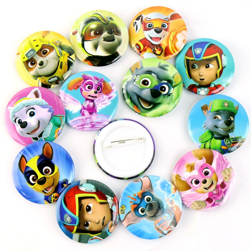 Трансграничные детские мультипликационные собаки Wangwang команда больших достижений Круглые студенческие школьные сумки с подвесными значками