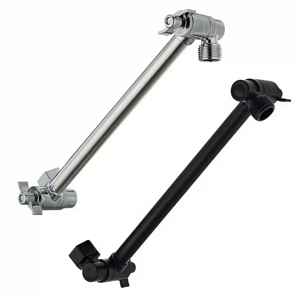 美式淋浴花洒支臂套装 顶喷支臂 活动可调式弯管花洒延长杆