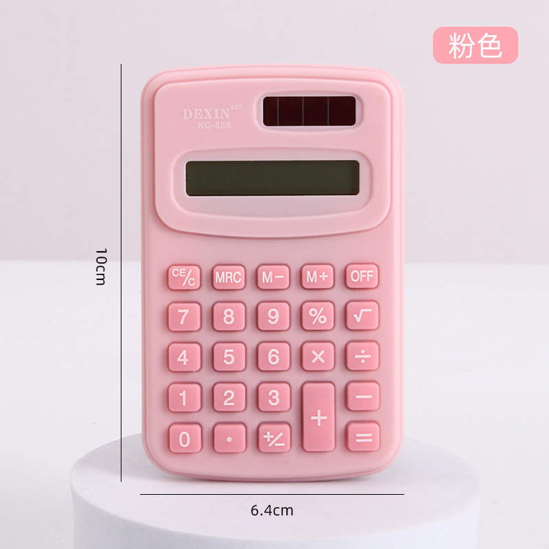 Mini calculadora creativa encantadora caricatura de alto valor facial para estudiantes de primaria portátiles computadoras pequeñas suministros de oficina al por mayor