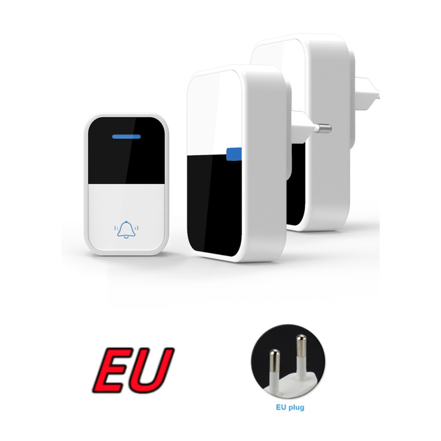 [Battery] remota pared penetrable inalámbrica timbre electrónico de cuatro niveles de alto volumen de llamada recordador CR2032