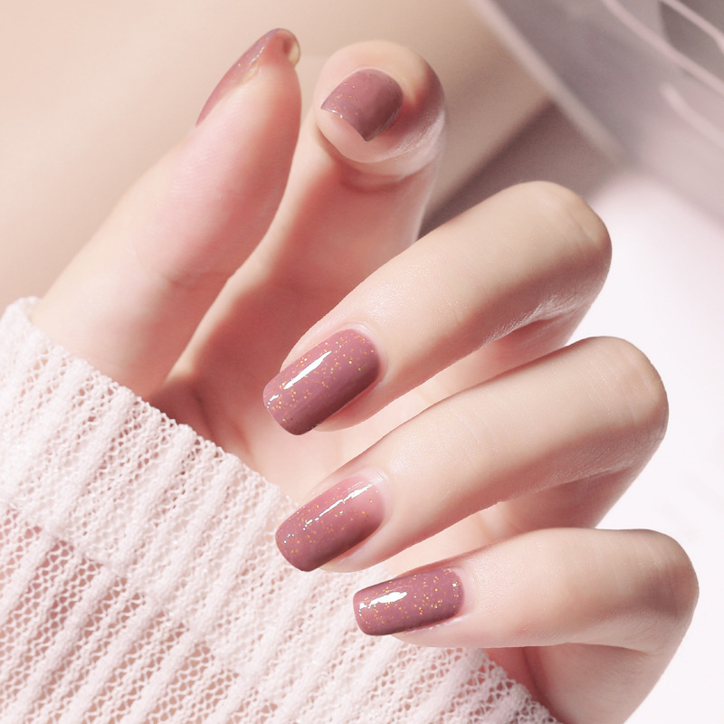 剥がれない Ouyafei マニキュア、ベーク不要、油性、速乾性、スパンコール グリッター 15ML マニキュア、長持ちし、色あせしません。|undefined