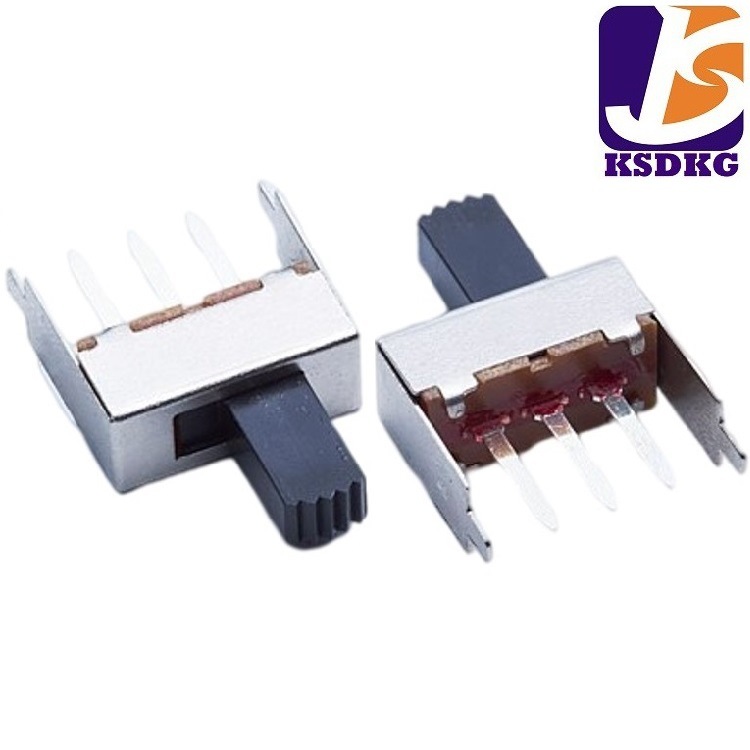 立式拨动开关 二档三挡滑动开关 单排三脚玩具电子开关