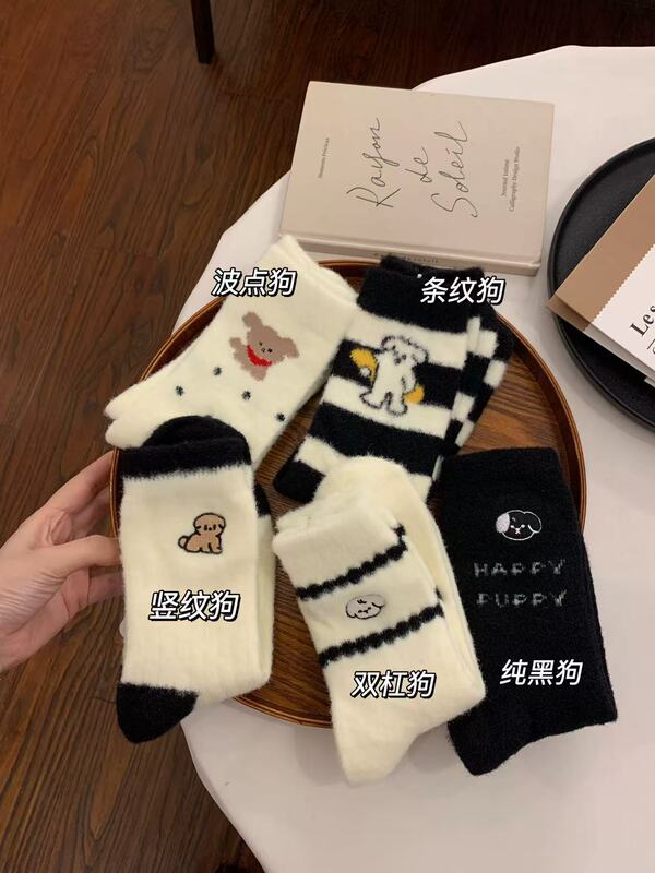 加绒加厚保暖袜子女款秋冬2025新款爆款ins潮卡通中筒袜澳绒长袜|undefined