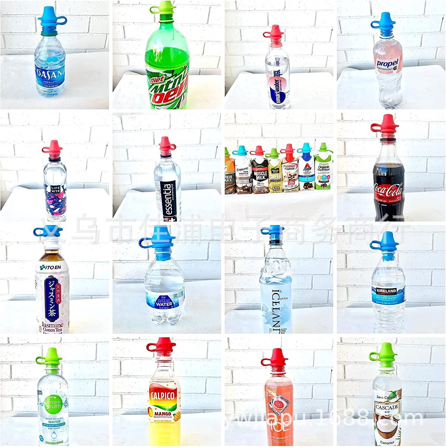 Tapón de silicona para botellas de bebidas, superventas transfronterizo, para agua potable, boquilla antiderrames, boquilla para botellas de bebidas, grado alimenticio