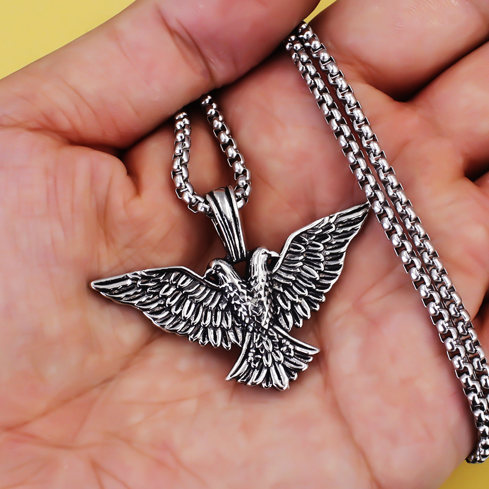 Double-headed eagle + steel chain
