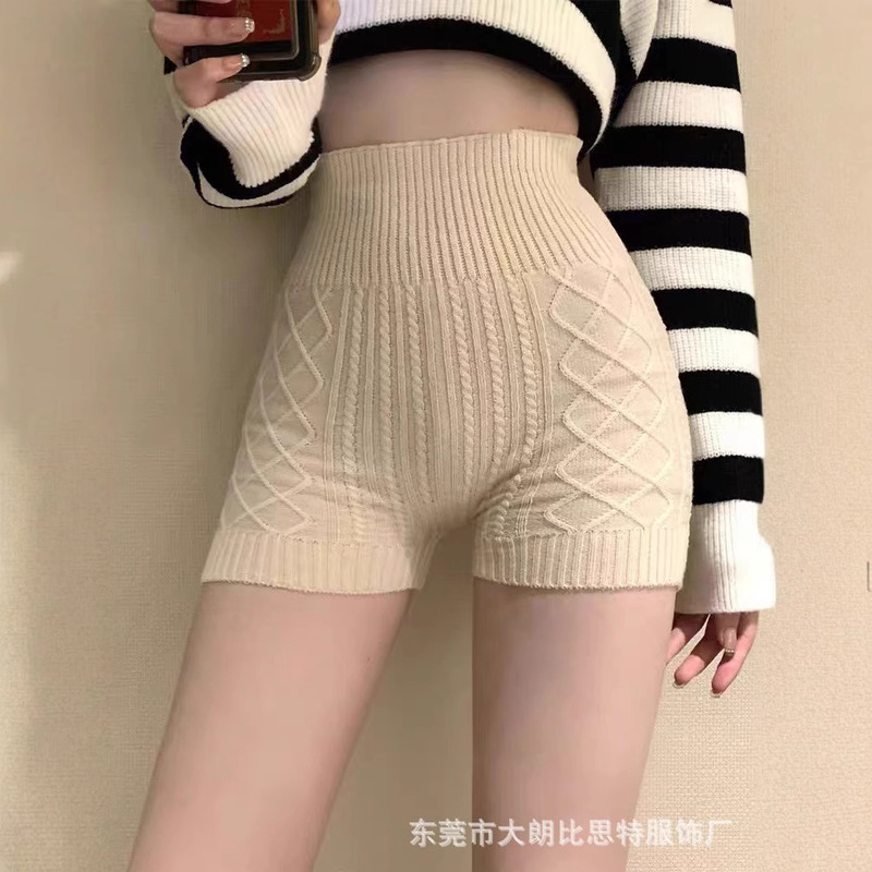 Anti-glare Knitted Pants Women's Autumn and Winter 2024 New Inner Warm Belly Tinting Hip Traceless Base Pants Anti-glare Knitted Pants Women's Autumn and Winter 2024 New Inner Warm Belly Tinting Hip Traceless Base Pants