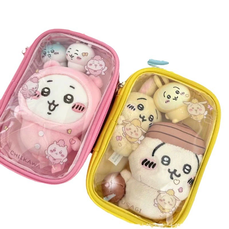 Small Clear Pouch, PVC Keyring Wallet, 16×11×3 cm, Zippered Cute Storage Case