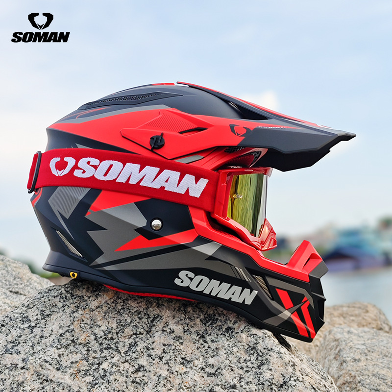 New Soman Motorcycle Off-Road Helmet Motorcycle Helmet Men's and Women's Outdoor Mountain Cycling Rally Helmet Dot Certified M11