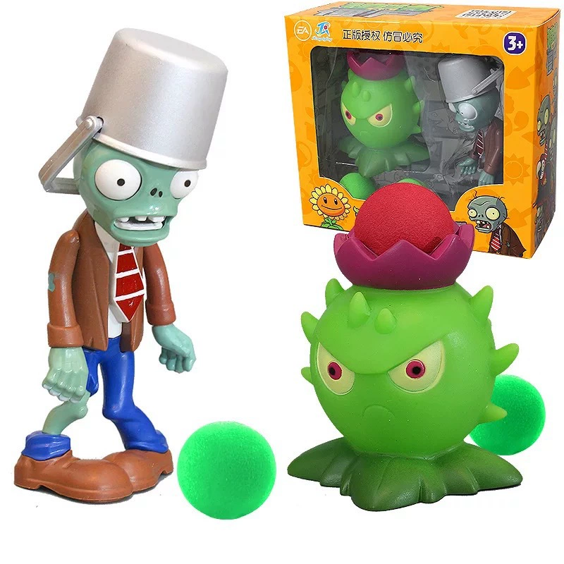 Игрушка Plants vs Zombies — полный набор мягких резиновых фигур, много элементов, подарок ребёнку