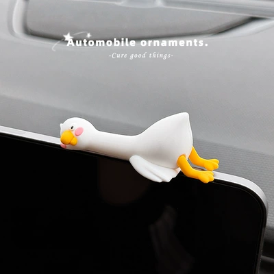 Car, Car ornaments - quack-duck-tired-duck-comes-with-stickers