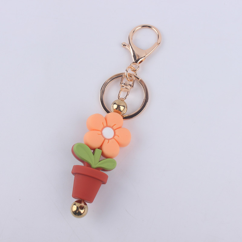 Artistic Flower Alloy Silica Gel Women's Keychain display picture 6