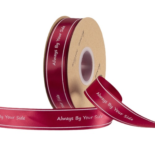 2.5cm Assorted Floral Print Satin Ribbon Always Packaging Gift Cake Letter Print Embroidery Satin Ribbon Polyester