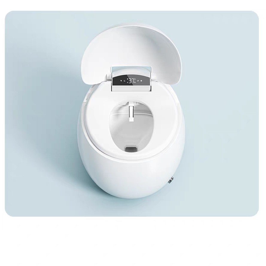 Nuevo tipo de huevo 60CM hotel creativo pequeño tipo de ahorro de agua inodoro inteligente integrado sin límite de presión de agua automático