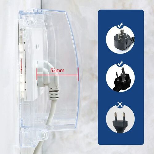86 Type High and Large Socket Waterproof Cover Bathroom Bathroom Leakage Switch Splash-proof Box Water Heater Protective Cover 