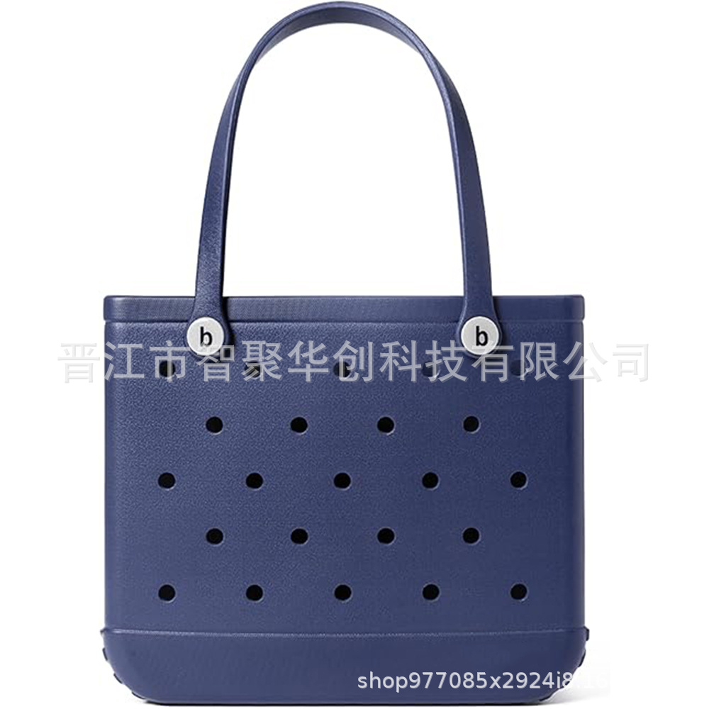 Eva bolsa de playa bolsa de agujero ligera europea y americana moda diy bolsa de mano de gran capacidad bolsa de hombro especial junto al mar