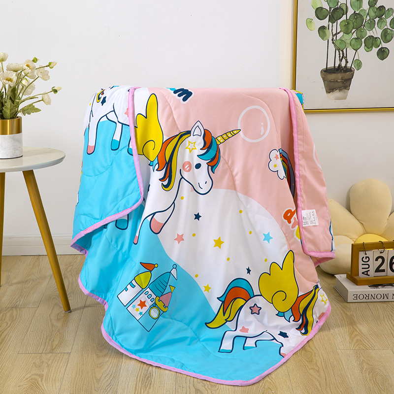 New children's air-conditioning quilt, suitable for all four seasons, children's summer cool quilt, foreign trade small quilt, wholesale, student nap quilt