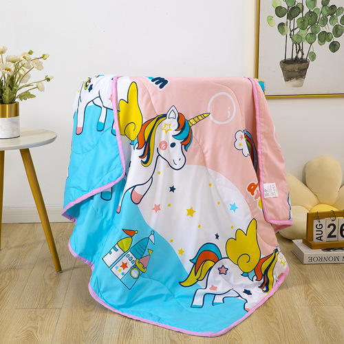 New children's air-conditioning quilt, suitable for all four seasons, children's summer cool quilt, foreign trade small quilt, wholesale, student nap quilt