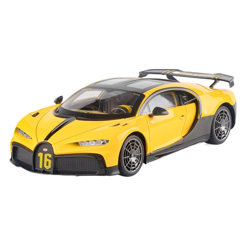Modelo de aleación Bugatti 1/18, coche deportivo artificial, decoración para sala de estar, regalo para novio, recomendación de regalo para el Día de San Valentín
