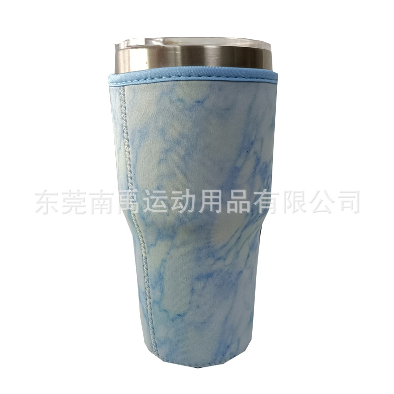 潜水料大理石冰霸杯杯套潜水料杯套保温杯布袋杯子套汽车杯套石纹