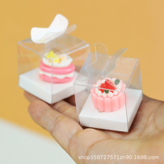 美しいシミュレーションミニ透明ケーキスイーツボックス1:12人形屋シーンの部品