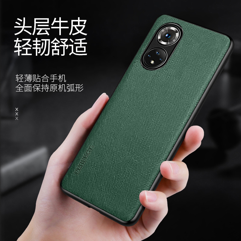 For Honor 50 Phone Case Genuine Leather Honor 5pro Protective Case por Full Coverage Drop-Resistant Case honor50 New for Men and Women