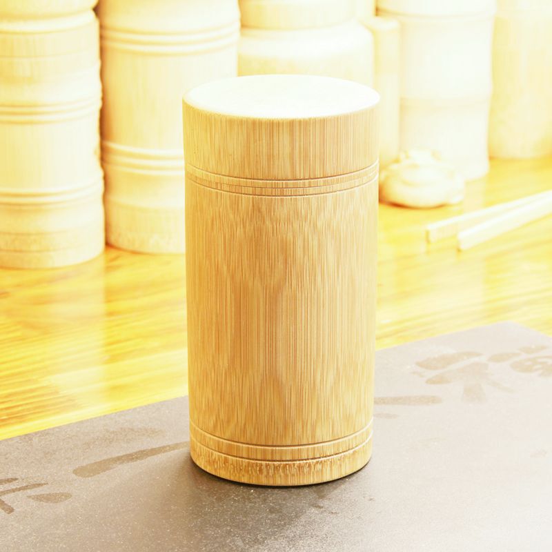ポータブル茶葉缶密封缶旅行元生態竹製貯蔵缶茶缶彫刻茶桶特色竹工芸品|undefined