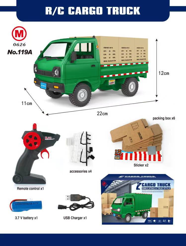 Nueva simulación Wuling Hongguang modelo de camión deriva carga tarjeta inercia niños coche juguete