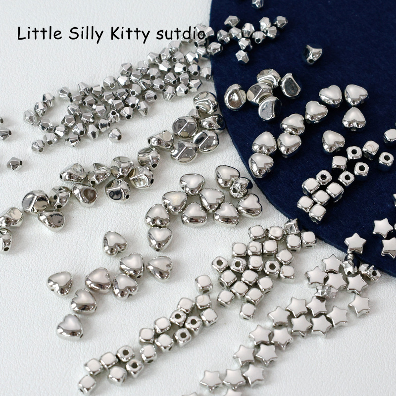 Easiest for Match Affordable Silver Ccb Star Heart Square Asymmetrical Separated Beads DIY Beaded Bracelet Necklace Jewelry Material Easiest for Match Affordable Silver Ccb Star Heart Square Asymmetrical Separated Beads DIY Beaded Bracelet Necklace Jewelry Material
