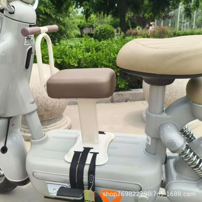 Front-mounted child seat for electric Electric car child seat - thickened-and-enlarged-brown-armrests-binding-device