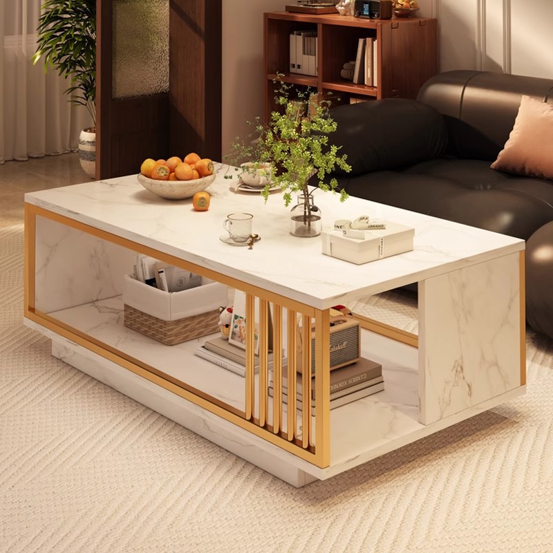 Mesa de té sala de estar doméstica 2025 nueva casa de alquiler de pequeño tipo de lujo balcón de alto nivel mesa de té mesa de té