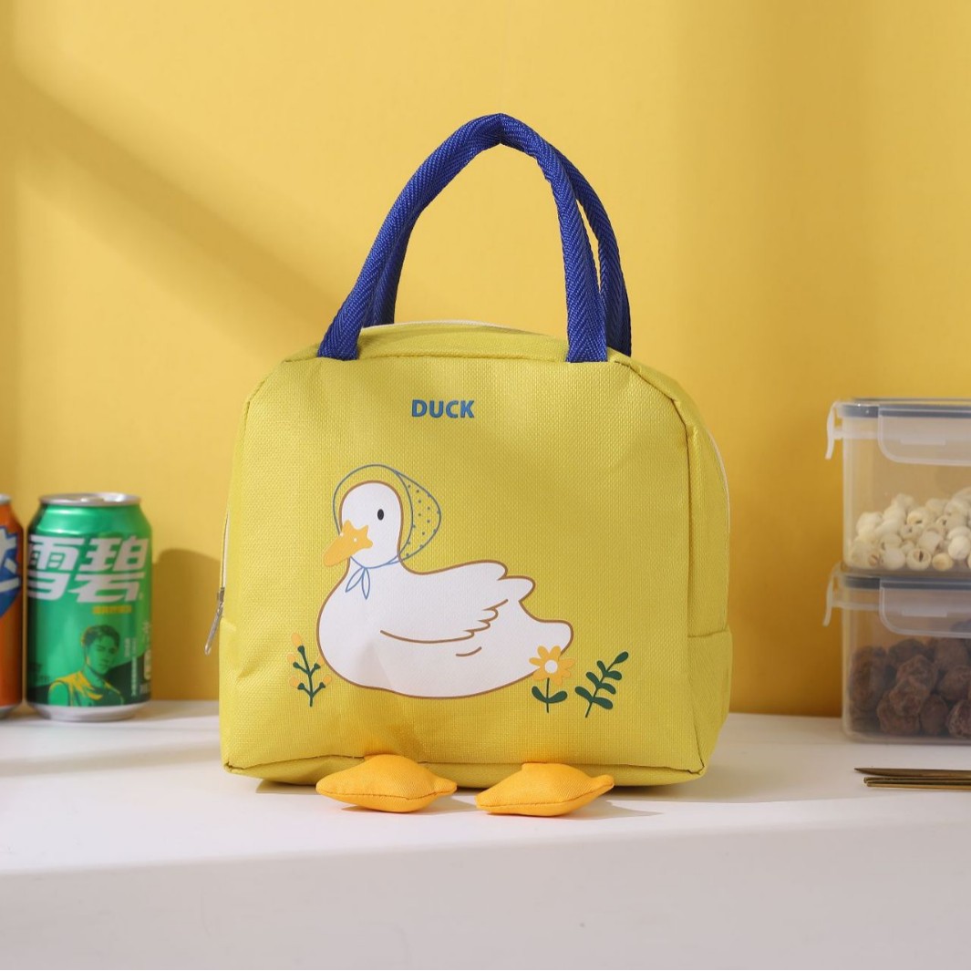 Aluminum Foil Insulated Lunch Box Bag Little Yellow Duck Lunch Bag Children's Lunch Student Lunch Bag Aluminum Foil Lunch Bag Meal Bag Wholesale