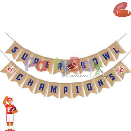 Super bowl champions美国NFL橄榄球大联盟庆功派对麻布拉旗