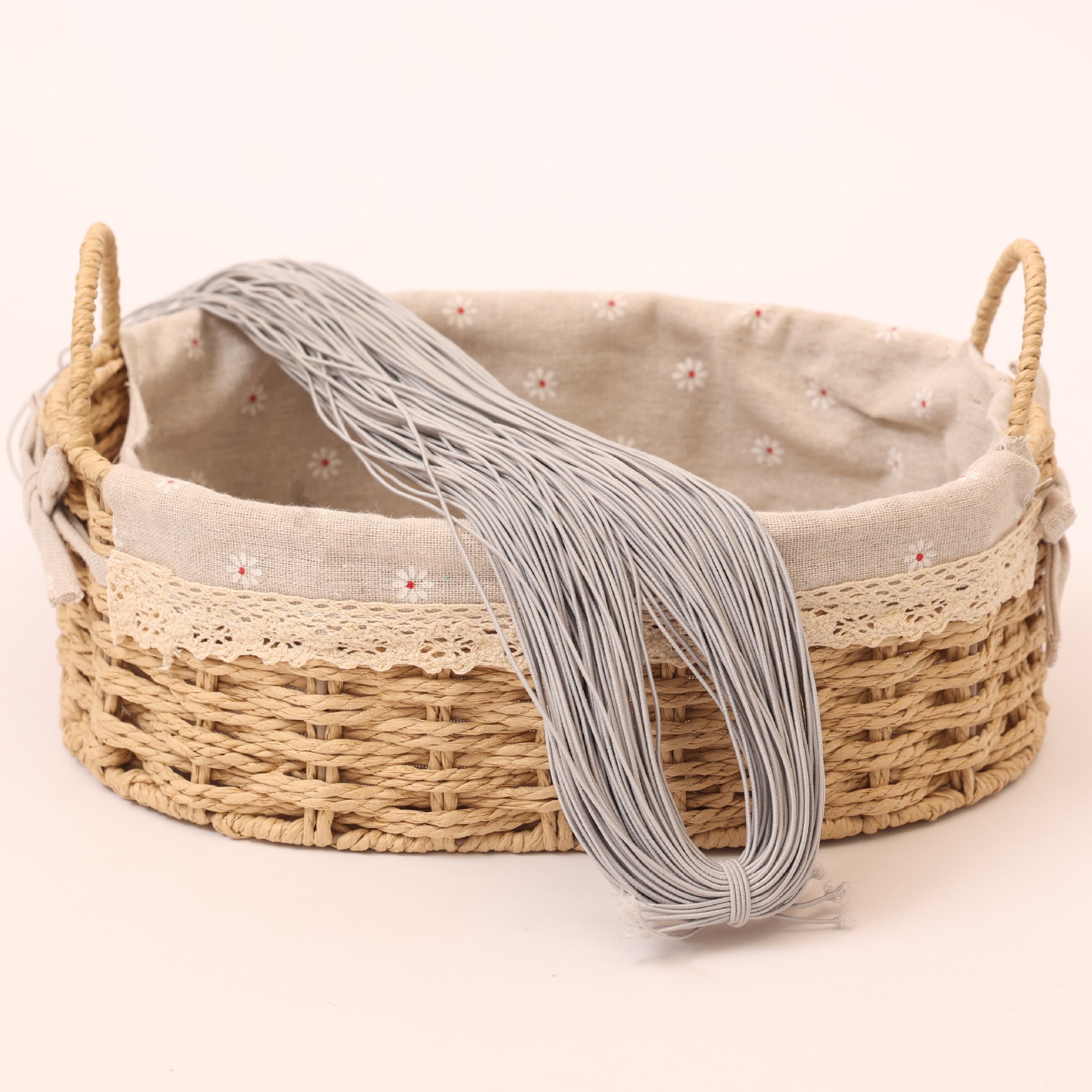 Cintas elásticas redondas al por mayor de 0.6-19mm cuerdas elásticas de color ropa como tendones de látex núcleo de cuerda elástica de alta elasticidad perlas