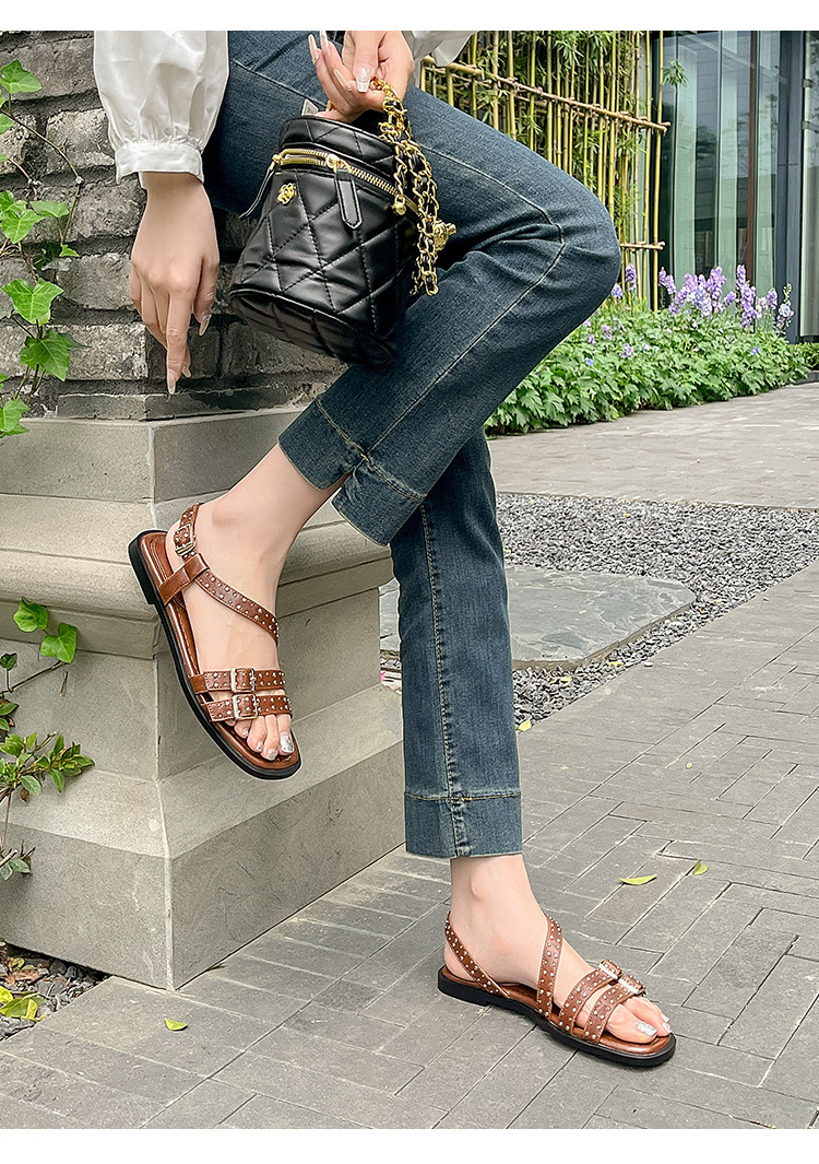 Stylish Sandals with Buckle