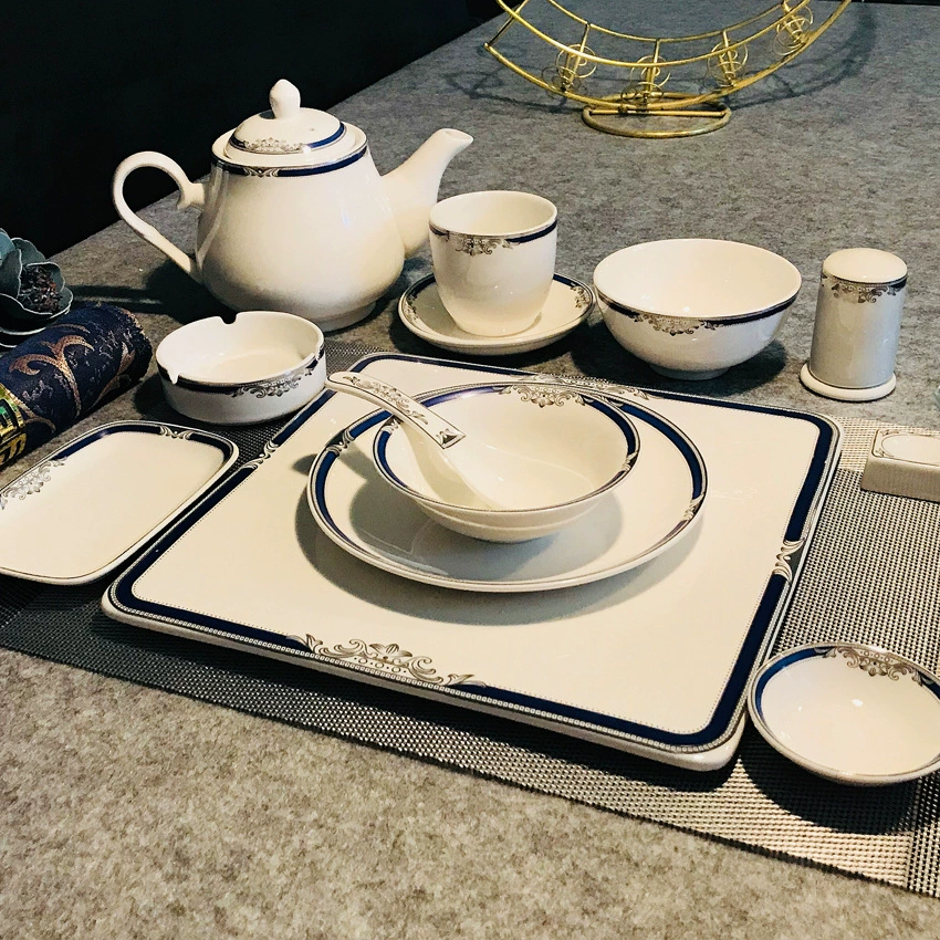 Ceramic tableware for hotel, set, tea cup, 4 piece set, European style